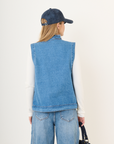 ärmellose Jeansweste blau