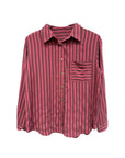 Bluse gestreift, burgund