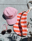 Cap mit Stick zuckerbunt vintage dusky pink, One Size