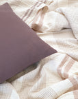 Musselin Decke Nils beige-schlamm, 140x200 cm