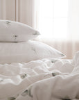 Musselin Duvetbezug Alva weiss