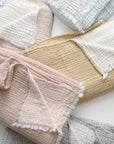 Musselin Decke Emil beige, 140x200 cm