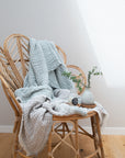 Musselin Decke Emil mint, 140x200 cm