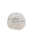 gefülltes Kissen "happy dreams" grau, 40 cm Ø