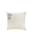 Musselin Kissenbezug Hilla mit Stick COOL PEOPLE beige-anthrazit