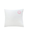 Musselin Kissenbezug Hilla mit Stick Smiley weiss/pink