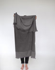 Strandtuch Malte dunkelgrau, 90x170 cm