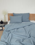 Washed Percale Kissenbezug Nele jeans