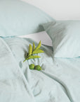 Washed Percale Duvetbezug Nele mint