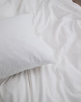 Washed Percale Duvetbezug Nele weiss