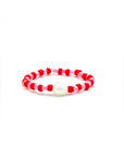 Perlen-Stretchring Mutiara, rot-rosa