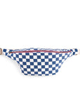 Gürteltasche kariert blau-ecru