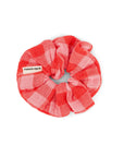 Haargummi Vichy-Print rosa-rot
