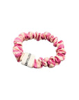 Scrunchie gestreift beige - pink, Ø 6 cm