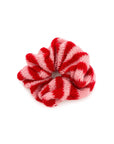 Haargummi gestrickt Streifen rosa-rot