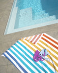 Strandtuch Streifen bunt, 100x180 cm