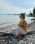 Strickjacke senfgelb One Size