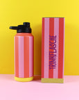 Trinkflasche Stripes feuerrot/rosa/gelb, 1000 ml