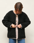 Teddyjacke schwarz, One Size