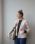 Steppjacke aus Musselin beige, One Size