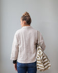 Steppjacke aus Musselin beige, One Size