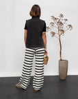 Strickhose gestreift schwarz-weiss, One Size