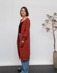 langer Cardigan terracotta, One Size