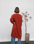 langer Cardigan terracotta, One Size