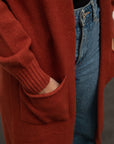 langer Cardigan terracotta, One Size