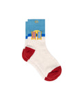Jungensocken Strandurlaub ecru-blau