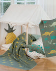 Babydecke Dinos army, 70x90 cm