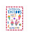 Kindertattoos Schulkind bunt