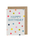 Postkarte Happy Birthday gepunktet