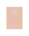 Postkarte - Streifen Smiley
