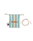 Perlenarmband Schulkind mit Säckchen, orange-rosa
