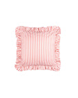 Outdoor-Kissenhülle Millie Ruffle gestreift rosa, 50 x 50 cm