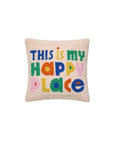 gefülltes Kissen HAPPY PLACE, 40x40 cm