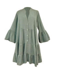 Musselinkleid khaki, One Size