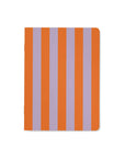 Notizheft Stripes orange-lila, DIN A5