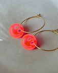 Ohrringe Lume Charms - Smile neonpink