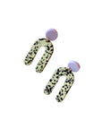 Ohrringe Bogen Dots, flieder-slim greige