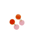 Ohrringe Dotty, orange-eisrosa
