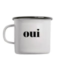 Tasse aus Emaille - Oui Non, Ø 8 cm