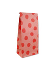 Papiergeschenktüte rosa mit roten Punkten (6 Stück)