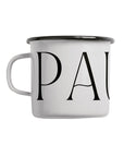 Tasse aus Emaille - Pause, Ø 8 cm