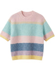Kurzarm-Pullover bunt, One Size
