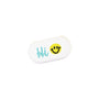 Radiergummi oval, "Hi" gelb/blau