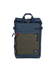 Rolltop-Rucksack dunkelblau/khaki, One Size 48x28x12 cm