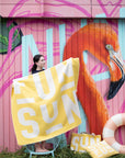 Decke Fun Sun gelb, 140x200 cm