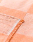 Decke Schachbrett orange, 140x180 cm